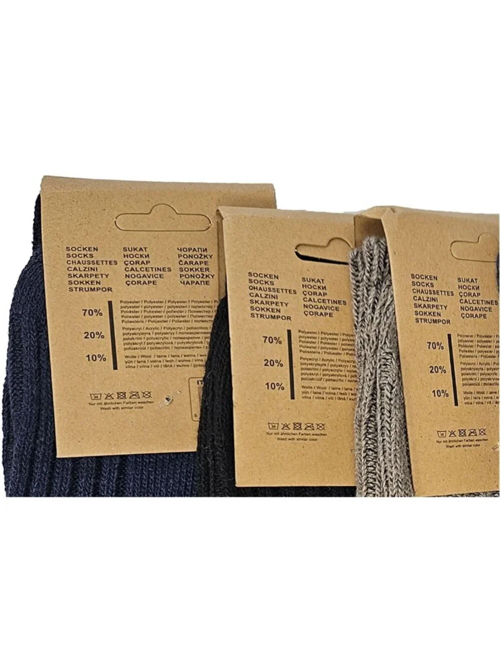 Wool Blend Socks Men 10-13 Norweger Warm Winter Boot Casual Thermal Socks 3-Pack